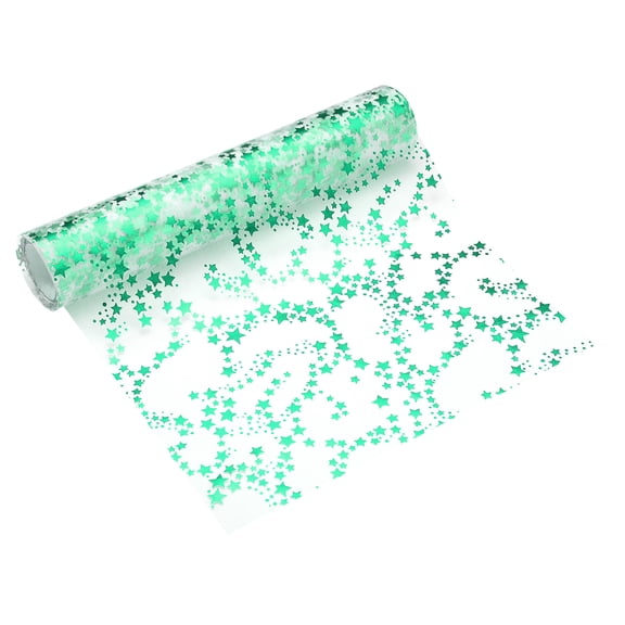 Uxcell Green Table Runner Roll, 11" x 30 Feet Sequin Foil Metallic Mesh Decoration