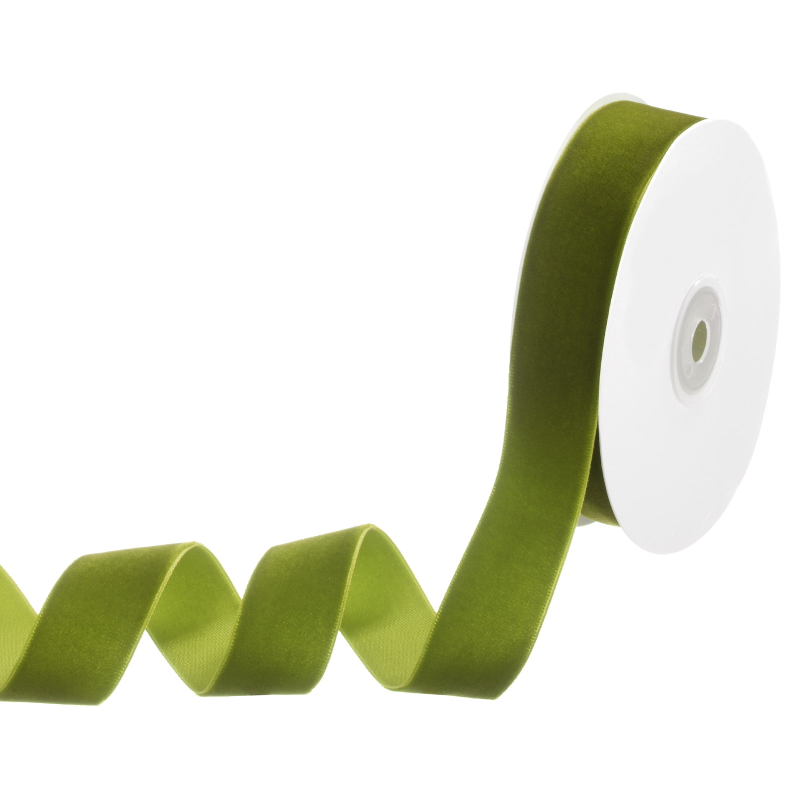 Uxcell Green Velvet Ribbon, 1 Inch X 10 Yards, Thick Velvet Ribbon for ...