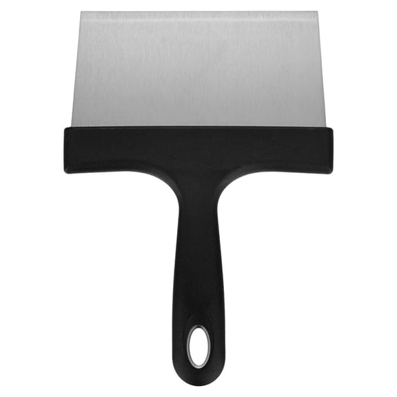 Uxcell Grill Scraper, 9.1 Inch Stainless Steel Heavy Duty Griddle Scraper with Handle for Cooking/Barbecue, Outdoor Barbecue Flipper Tools [Black]