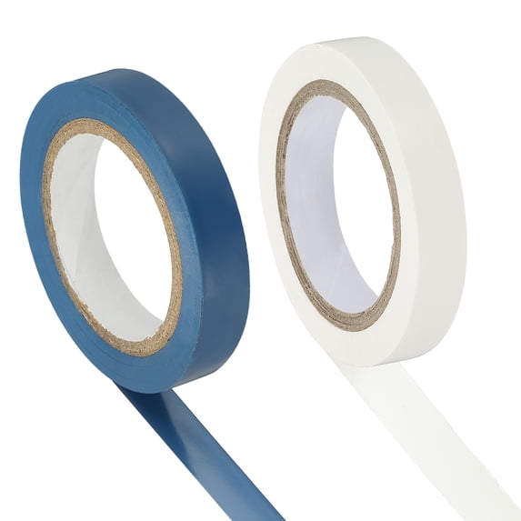 Uxcell Grip Fishing Tape, Racquet Finishing Tapes Racket Accessories Sticky Seal - Fitting for (Tennis, Badminton, Squash), 2 Pack & 32.8ft & Blue/White
