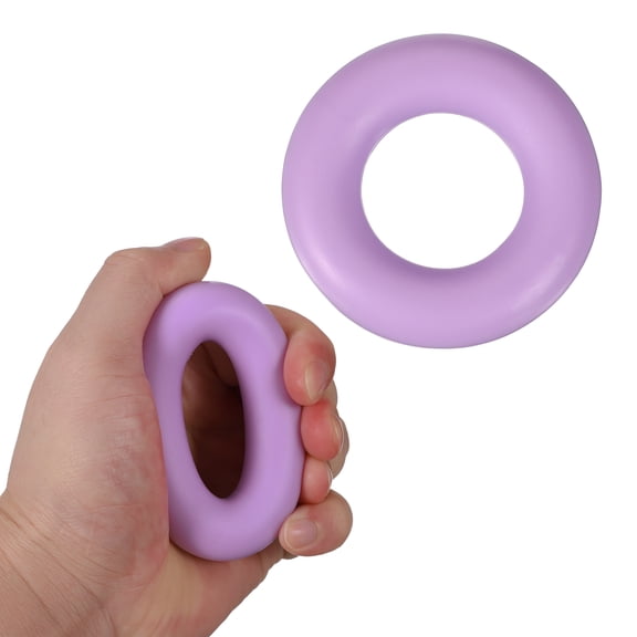 Uxcell Grip Strength Trainer Rings, Portable Hand Grip Strengthener Finger Forearm Strengthener - Fitting for (Athletes/Rock Climbing/Workout/Fitness), 2.8" & 50 LB & Purple