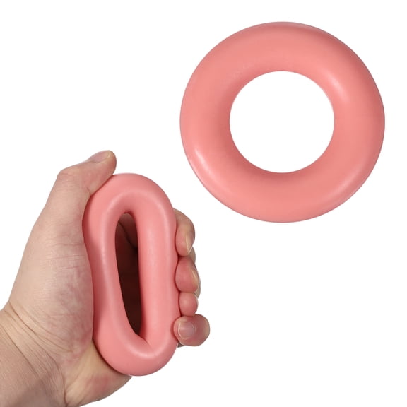 Uxcell Grip Strength Trainer Rings, Portable Hand Grip Strengthener Finger Forearm Strengthener - Fitting for (Athletes/Rock Climbing/Workout/Fitness), 3.5" & 30 LB & Orange
