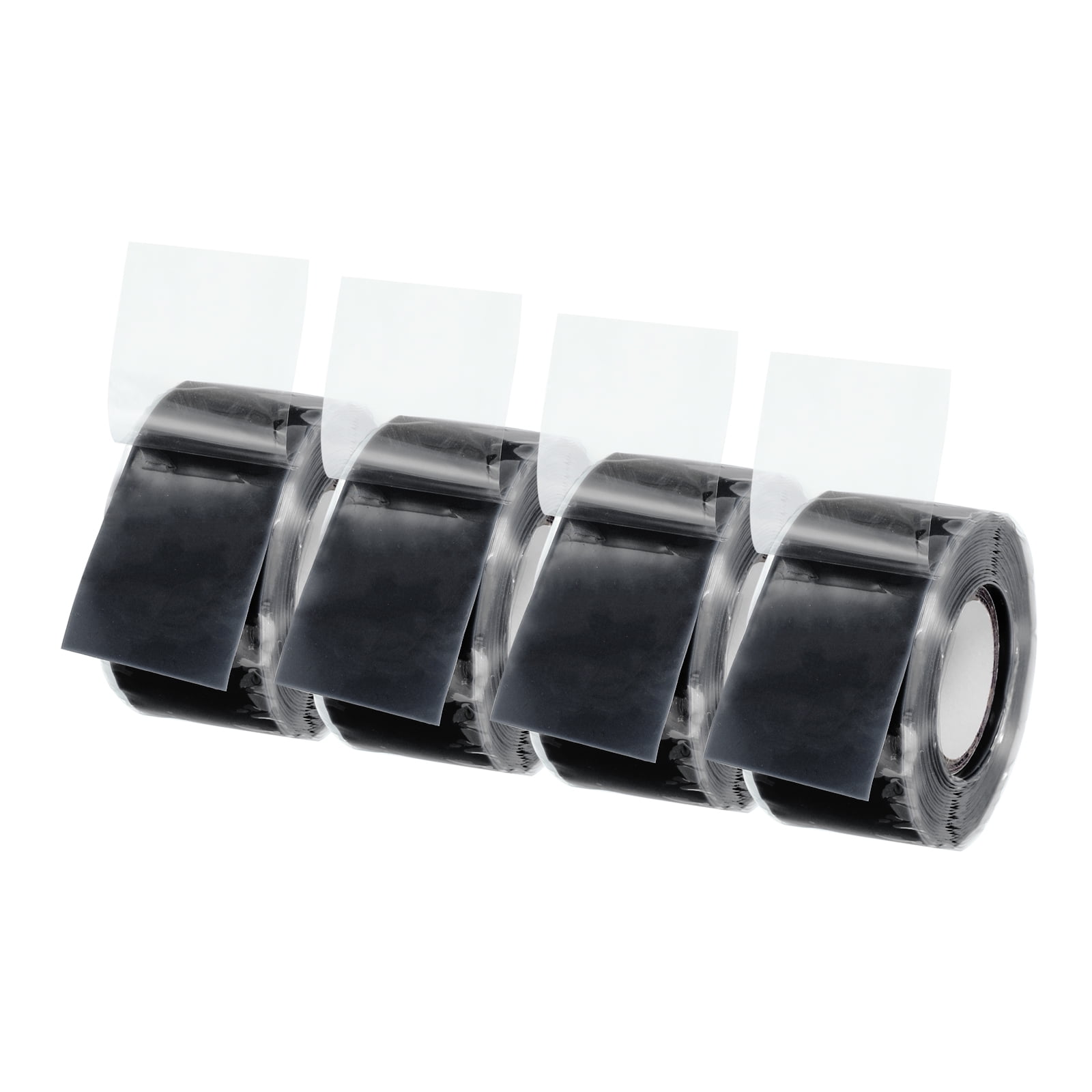 Uxcell Grip Tape, Self-Fusing Silicone Tape 10ft, Sealing Repair Wrap Tape, Black 4 Pcs