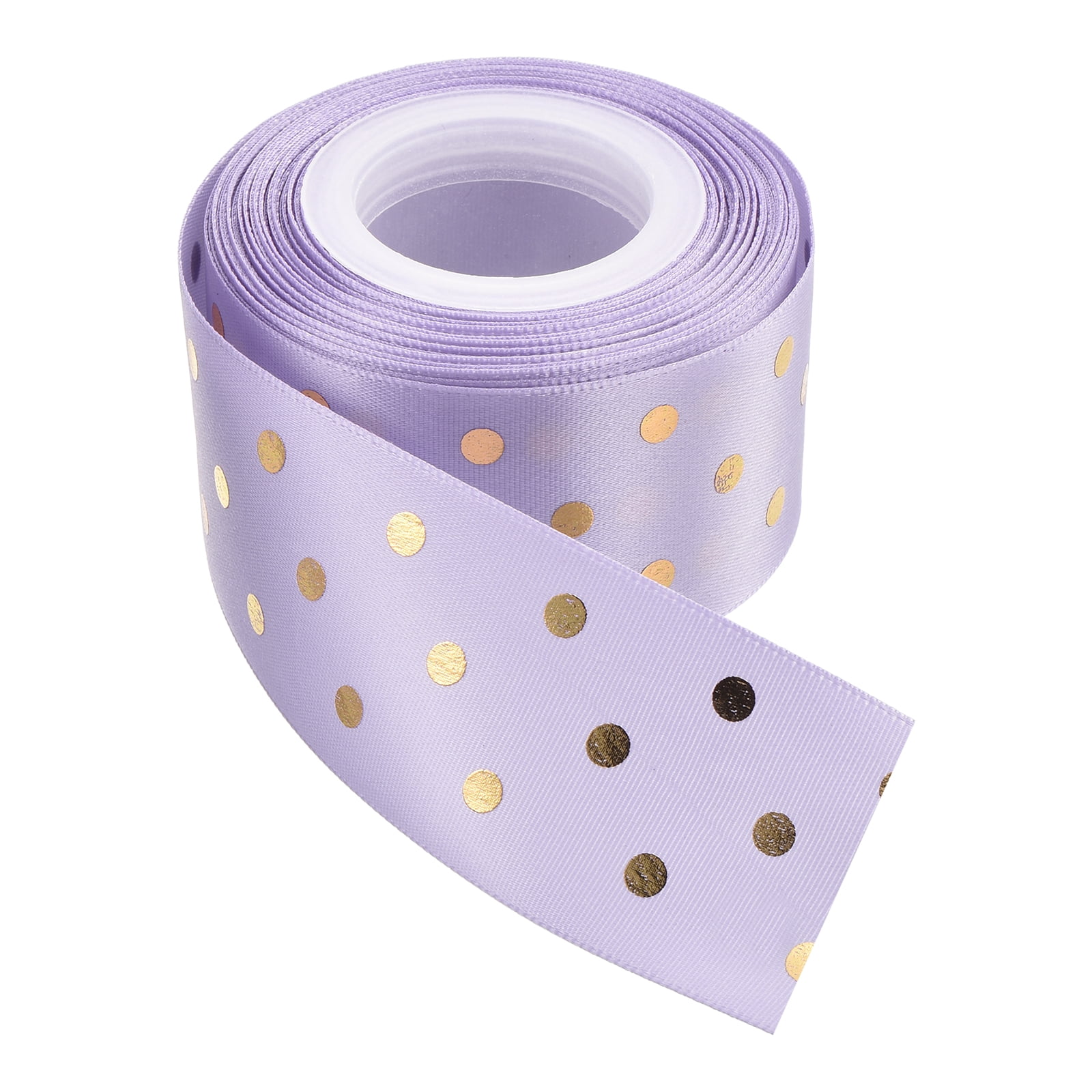 Uxcell Grosgrain Ribbons 10 Yards 1-1/2 Inch Light Purple with Gold ...