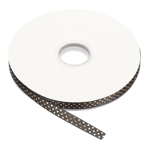 Uxcell Grosgrain Ribbons 100 Yards 3/8 Inch Dark Green with White Dots Ribbon for Crafts Gift Wrapping
