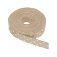 thumbnail image 1 of Uxcell Grosgrain Ribbons with White Dots Ribbon Bow Decoration Crafts Gift Wrapping Wedding Light Brown 25 Yards 1 Inch, 1 of 7
