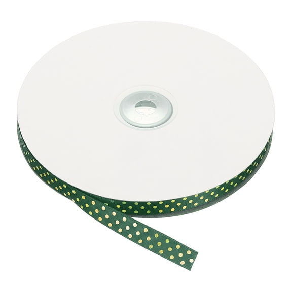 Uxcell Grosgrain Ribbons 75 Yards 5/8 Inch Beige with White Dots Ribbon for Crafts Gift Wrapping