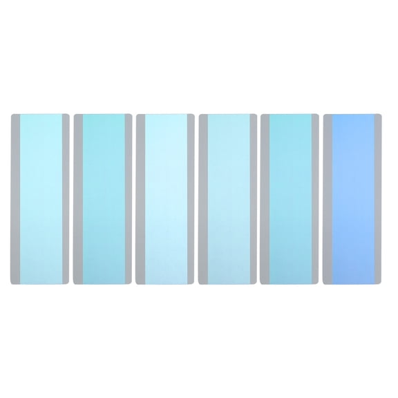 Uxcell Guided Reading Strips, 6Pcs Reading Tracking Ruler Highlight Strips Colored Overlay Highlight Bookmarks Help with Dyslexia Teacher (Blue Large)