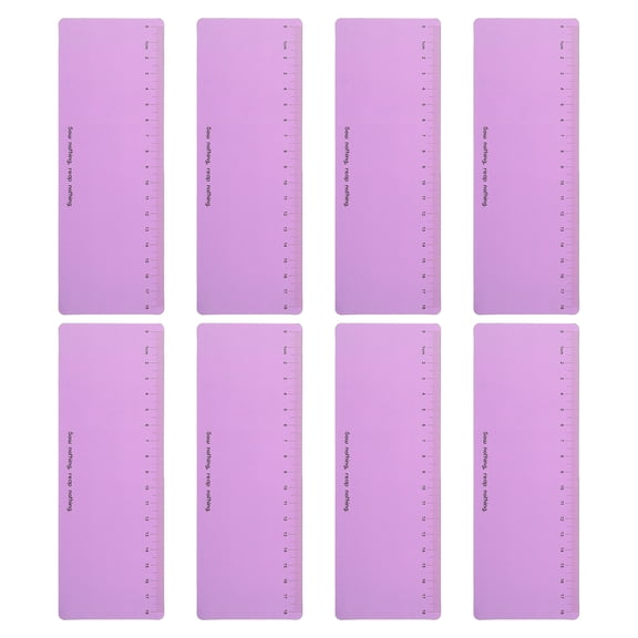 Uxcell Guided Reading Strips Highlight Colored Overlay Bookmark Reading Tracking Ruler for Classroom Purple 8pcs
