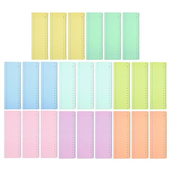Uxcell Guided Reading Strips Highlight Colored Overlay Bookmark Reading Tracking Ruler with Line, Multi Color 24pcs