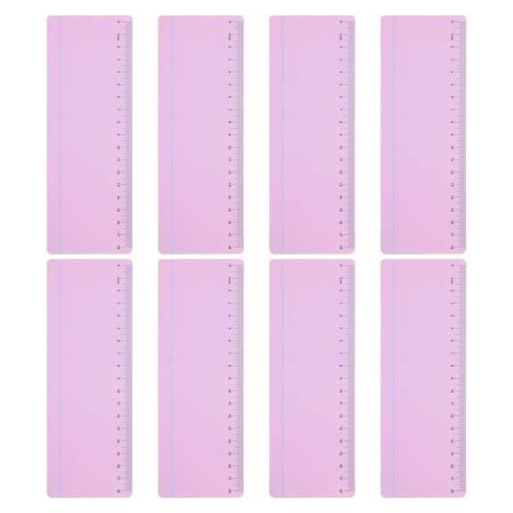 Uxcell Guided Reading Strips Highlight Colored Overlay Bookmark Reading Tracking Ruler with Line, Purple 8pcs