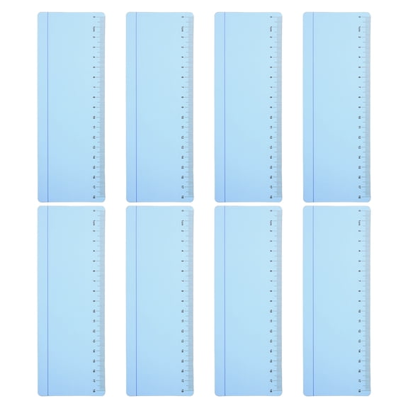 Uxcell Guided Reading Strips Highlight Colored Overlay Bookmark Reading Tracking Ruler with Line, Sky Blue 8pcs