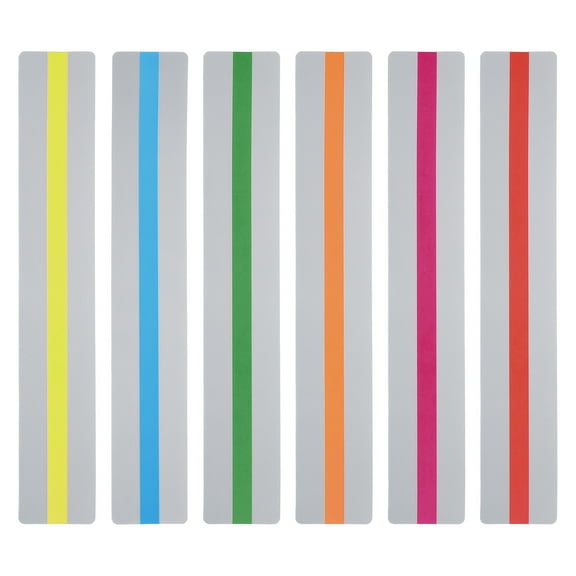 Uxcell Guided Reading Strips Tracking Highlight Colored Overlay Bookmarks 6 Colors 6 Pcs