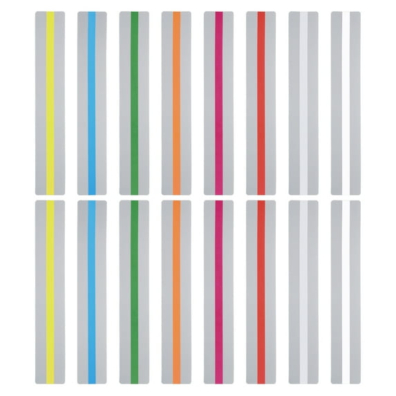Uxcell Guided Reading Strips Tracking Highlight Colored Overlay Bookmarks Multi Colors 16 Pcs
