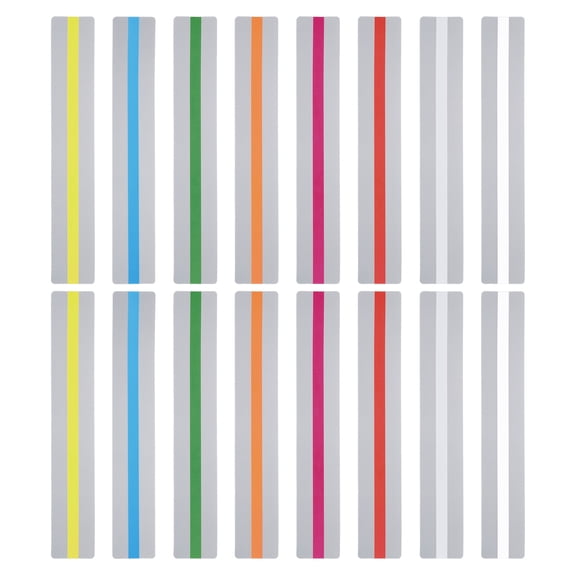 Uxcell Guided Reading Strips Tracking Highlight Colored Overlay Bookmarks Multi Colors 16 Pcs