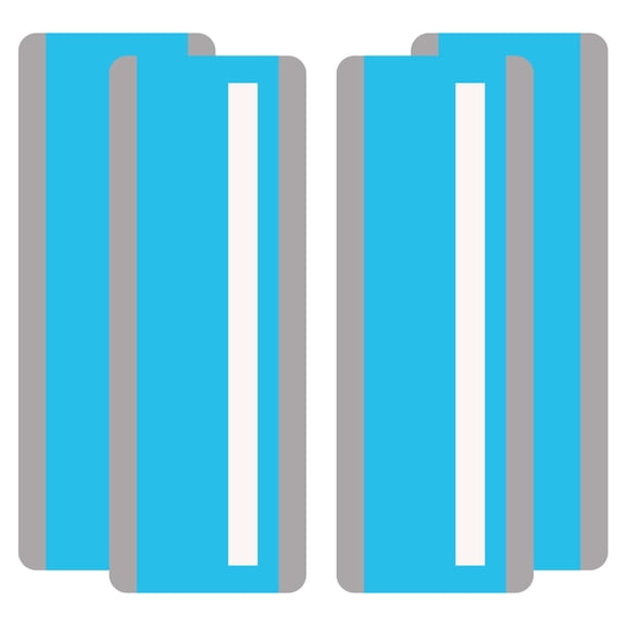 Uxcell Guided Reading Strips, Tracking Highlight Colored Overlay Strips Dyslexia Reading Tools, Blue 4 Pieces