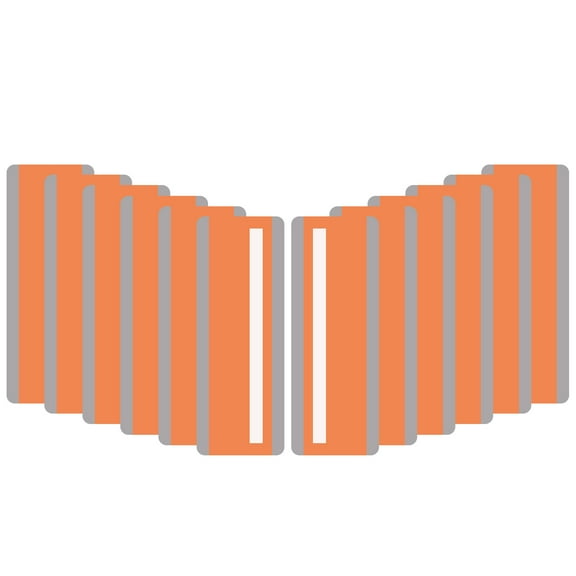 Uxcell Guided Reading Strips, Tracking Highlight Colored Overlay Strips Dyslexia Reading Tools, Orange 12 Pieces