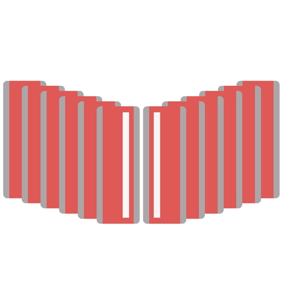 Uxcell Guided Reading Strips, Tracking Highlight Colored Overlay Strips Dyslexia Reading Tools, Red 12 Pieces