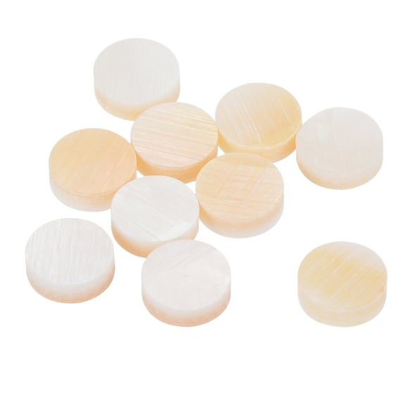 Uxcell Guitar Fretboard Inlay Dots Yellow Shell Fingerboard Inlays Mark Point 6x2mm For Guitar, Pack of 10