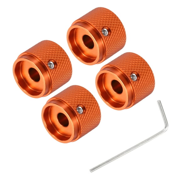 Uxcell Guitar Knobs Metal, Volume Tone Control Dome Knob Potentiometer Knobs with Wrench for Electric Guitar Bass Red