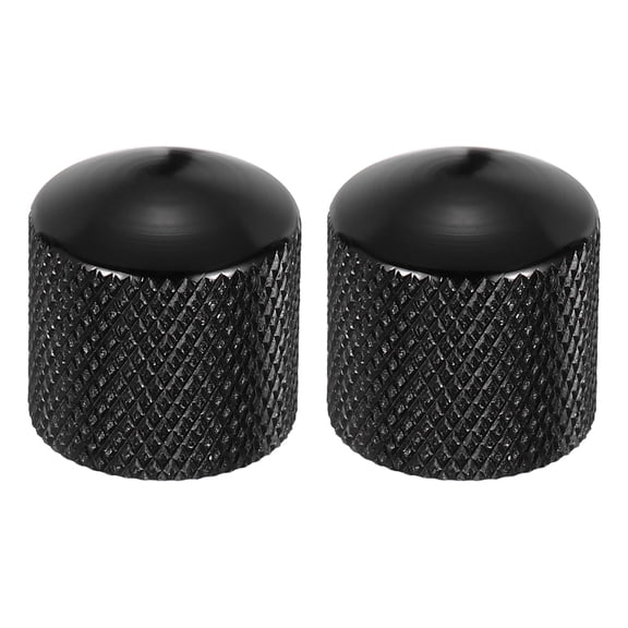 Uxcell Guitar Knobs Volume/Tone Control CNC Machined Knurled Design Black 2