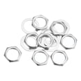 thumbnail image 1 of Uxcell Guitar Nuts and Washers M9 Guitar Input Output Jack Socket Nuts Silver for Guitar Bass 8 Set, 1 of 5