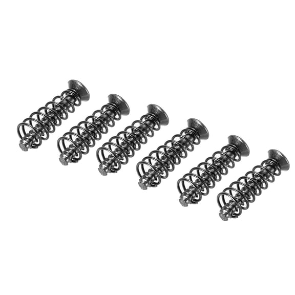Uxcell Guitar Pickguard Mounting Screws with Spring M3x22mm Single Coil Pickup Ring Screws for Guitar Black 6 Pack