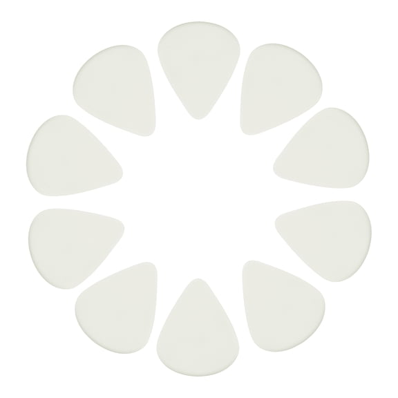 Uxcell Guitar Picks, 10 Pcs 1.5mm Thick Matte Non-slip Guitar Plectrums Bass Picks for Acoustic Electric Bass Ukulele, White