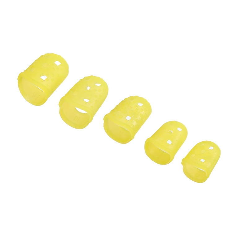 Uxcell Guitar Picks Finger Protector Picks L M S XS XXS Size Yellow Pack of  40 