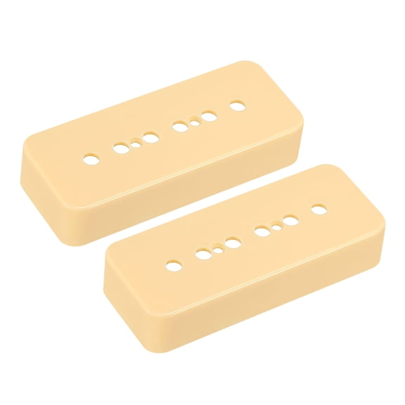 Uxcell Guitar Pickup Cover 52mm Pole P90 Double Coil Pickup Plastic Closed Shell for Electric Guitar Cream 2 Pack