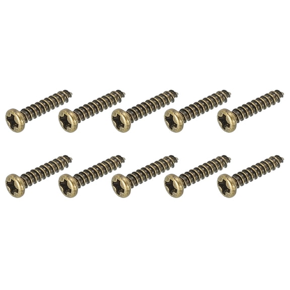Uxcell Guitar Tuner Screw, Metal Guitar Tuners Tuning Pegs Machine Heads Phillips Screws 2.1x10mm Iron Bronze 50 Pack