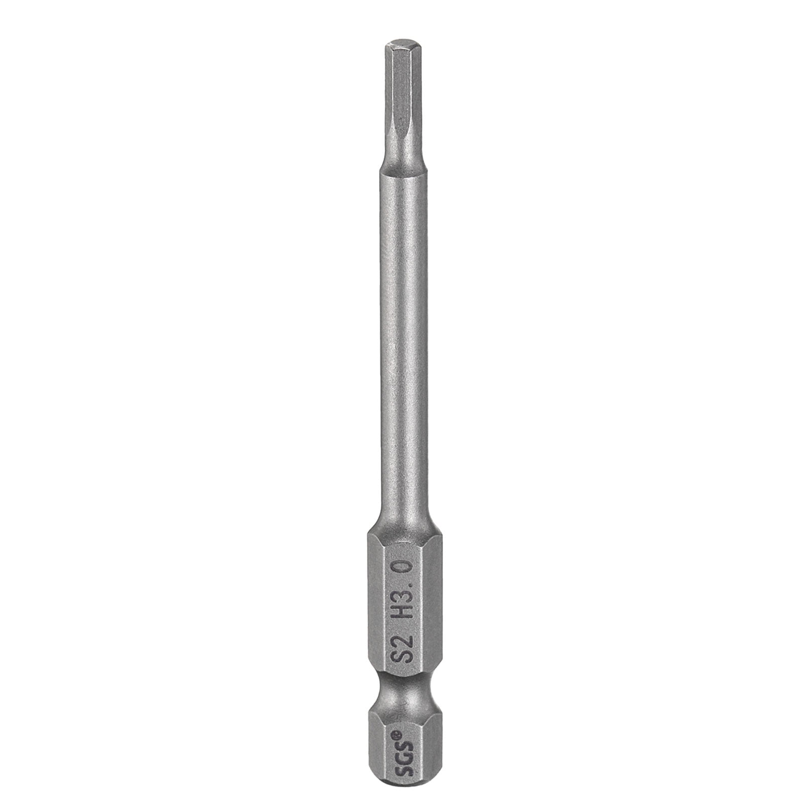 Uxcell H3.0 Hex Head Drill Bit Wrench 3mm Metric Flat Tip 1/4