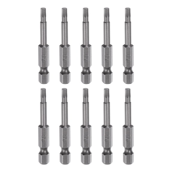 Uxcell H3 Magnetic Security Hex Screwdriver Bit 1/4" Hex Shank 2" Length Screw Driver, 10 Pack