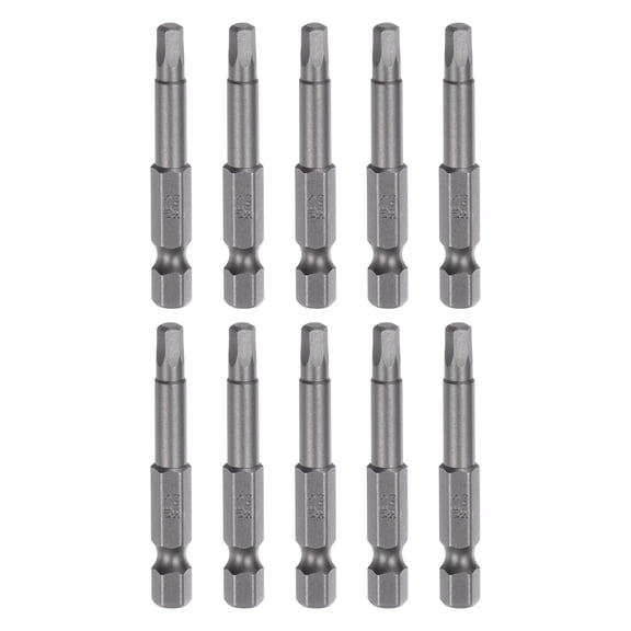 Uxcell H4 Magnetic Security Hex Screwdriver Bit 1/4" Hex Shank 2" Length Screw Driver, 10 Pack