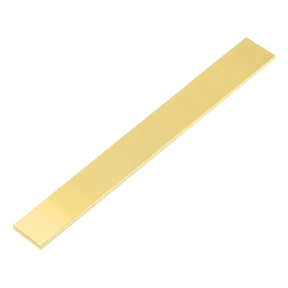 Uxcell H62 Brass Flat Bar Stock, 0.08"x1.18"x14" Square Solid Brass Bar Stock Metal Sheet for Knife Making DIY Handicrafts Architectural Industry Thermal Conductivity