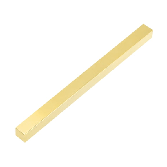 Uxcell H62 Brass Flat Bar Stock, 0.39"x0.39"x8" Square Solid Brass Bar Stock Metal Sheet for Knife Making DIY Handicrafts Architectural Industry Thermal Conductivity