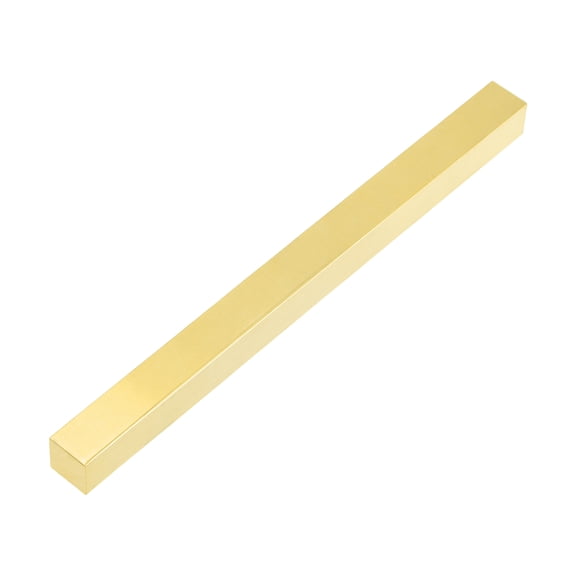Uxcell H62 Brass Flat Bar Stock, 0.59"x0.59"x8" Square Solid Brass Bar Stock Metal Sheet for Knife Making DIY Handicrafts Architectural Industry Thermal Conductivity