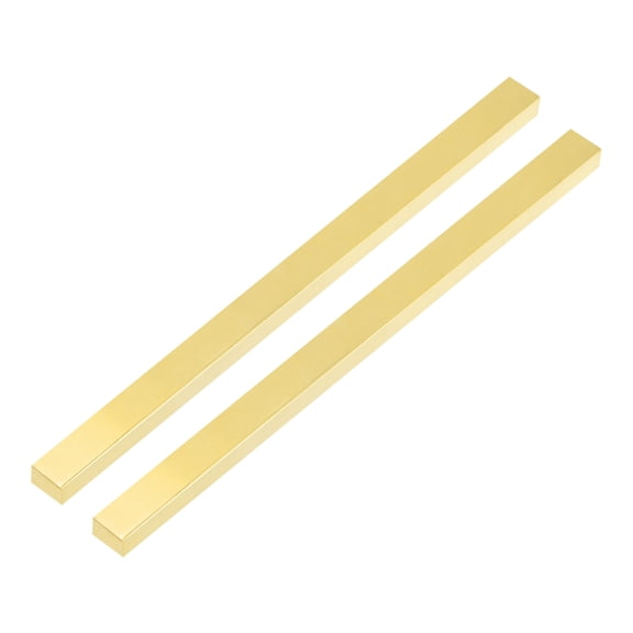 Uxcell H62 Brass Flat Bar Stock, 2 Pcs 0.12"x0.31"x14" Square Solid Brass Bar Stock Metal Sheet for Knife Making DIY Handicrafts Architectural Industry Thermal Conductivity