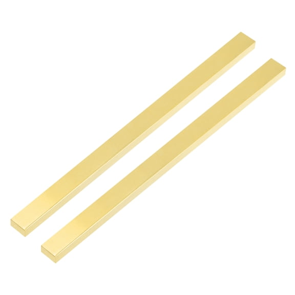 Uxcell H62 Brass Flat Bar Stock, 2 Pcs 0.12"x0.39"x14" Square Solid Brass Bar Stock Metal Sheet for Knife Making DIY Handicrafts Architectural Industry Thermal Conductivity
