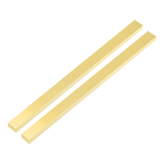 Uxcell H62 Brass Flat Bar Stock, 2 Pcs 0.12"x0.47"x14" Square Solid Brass Bar Stock Metal Sheet for Knife Making DIY Handicrafts Architectural Industry Thermal Conductivity