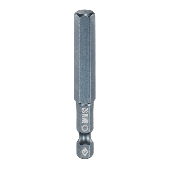 Uxcell H8 Flat Hex Screwdriver Bit 8mm Magnetic Tip 1/4" Shank 2.6" Long Blue