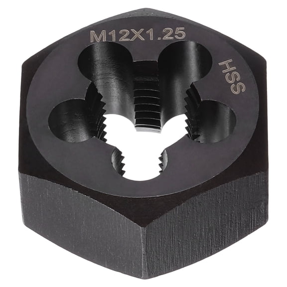 Uxcell HSS M21 x 1.25 Metric Machine Thread Round Die Right Hand High Speed Steel for Threading Cutting,Restore Damaged Threads