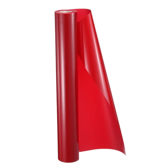 Uxcell HTV Heat Transfer Vinyl 11.8" x 15ft Roll PU Red Iron on Vinyl for All Cutter Machine, Easy to Cut & Weed