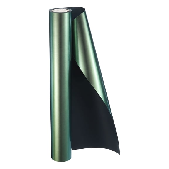 Uxcell HTV Heat Transfer Vinyl 11.8" x 5ft Roll PU Bright Golden Charm Green Iron on Vinyl Easy to Cut & Weed