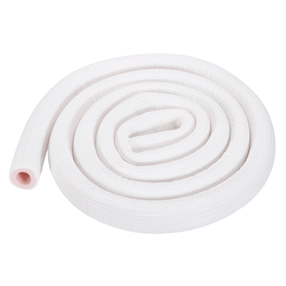 Uxcell HVAC Copper Pipe Insulation Foam Tube, 3/4" ID 8ft Heat Preservation Insulated Tubing for Air Conditioning Mini Split Copper Line Set Water Pipes, White/Pink