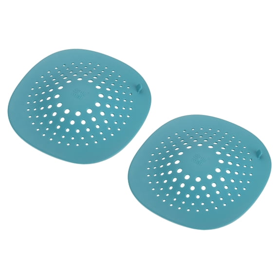 Uxcell Hair Drain Catcher, 5.7inch Tub Drain Cover Suction Cup Convex, Dark Green 2Pcs