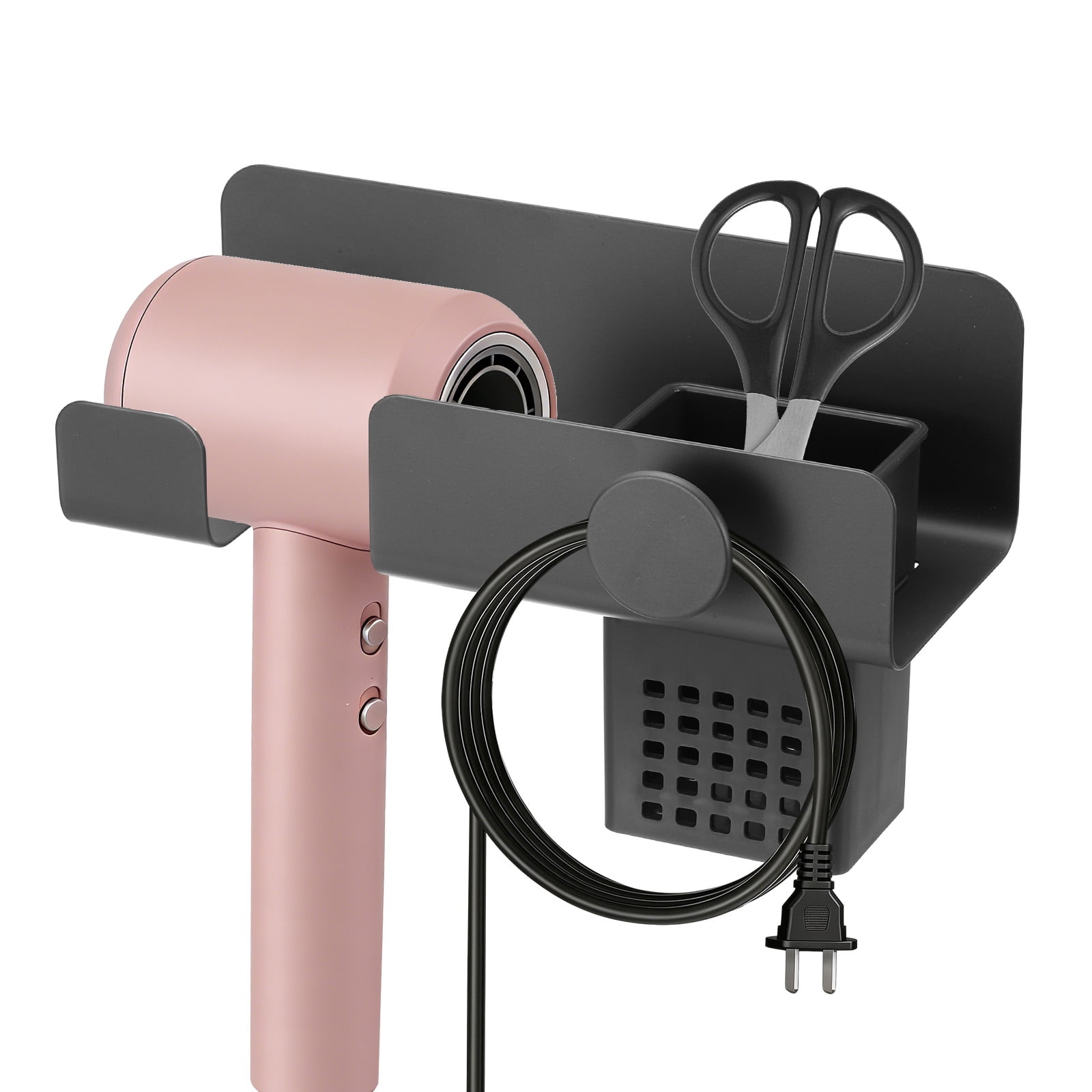 Uxcell Hair Dryer Holder Wall Mounted, Blow Dryer Holder, Carbon Steel ...