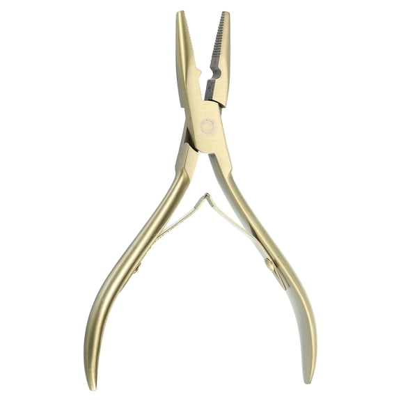 Uxcell Hair Extension Pliers 5" Hair Extension Tool for Micro Link Micro Ring Gold