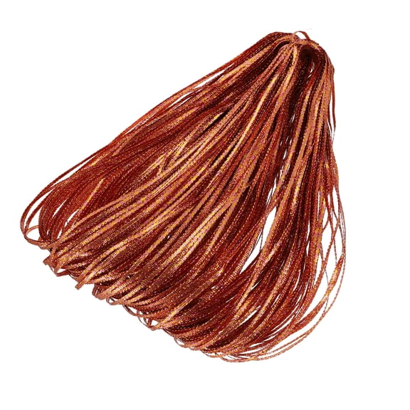 Uxcell Hair Strings for Braids (100m 1/8 Inch) - Metallic Hair Braiding String Band Hair Wrap String Dreadlock Braiding Rope, for Hair Braiding Twist, Gold/Pink