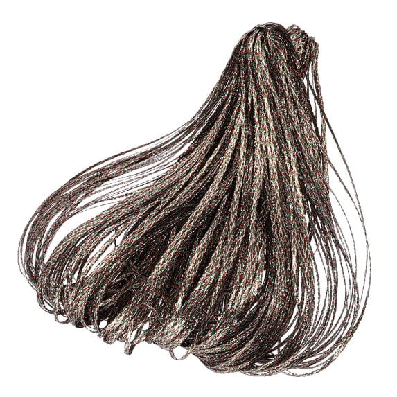 Uxcell Hair Strings for Braids (100m 1/8 Inch) - Metallic Hair Braiding String Band Hair Wrap String Dreadlock Braiding Rope, for Hair Braiding Twist, Green/Red/Silver